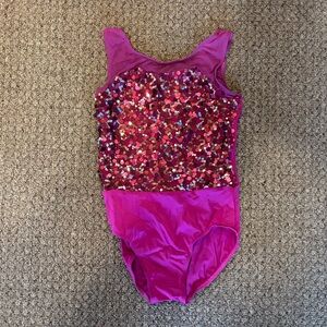 Weissman Fuchsia Sequin Kids Dance Costume